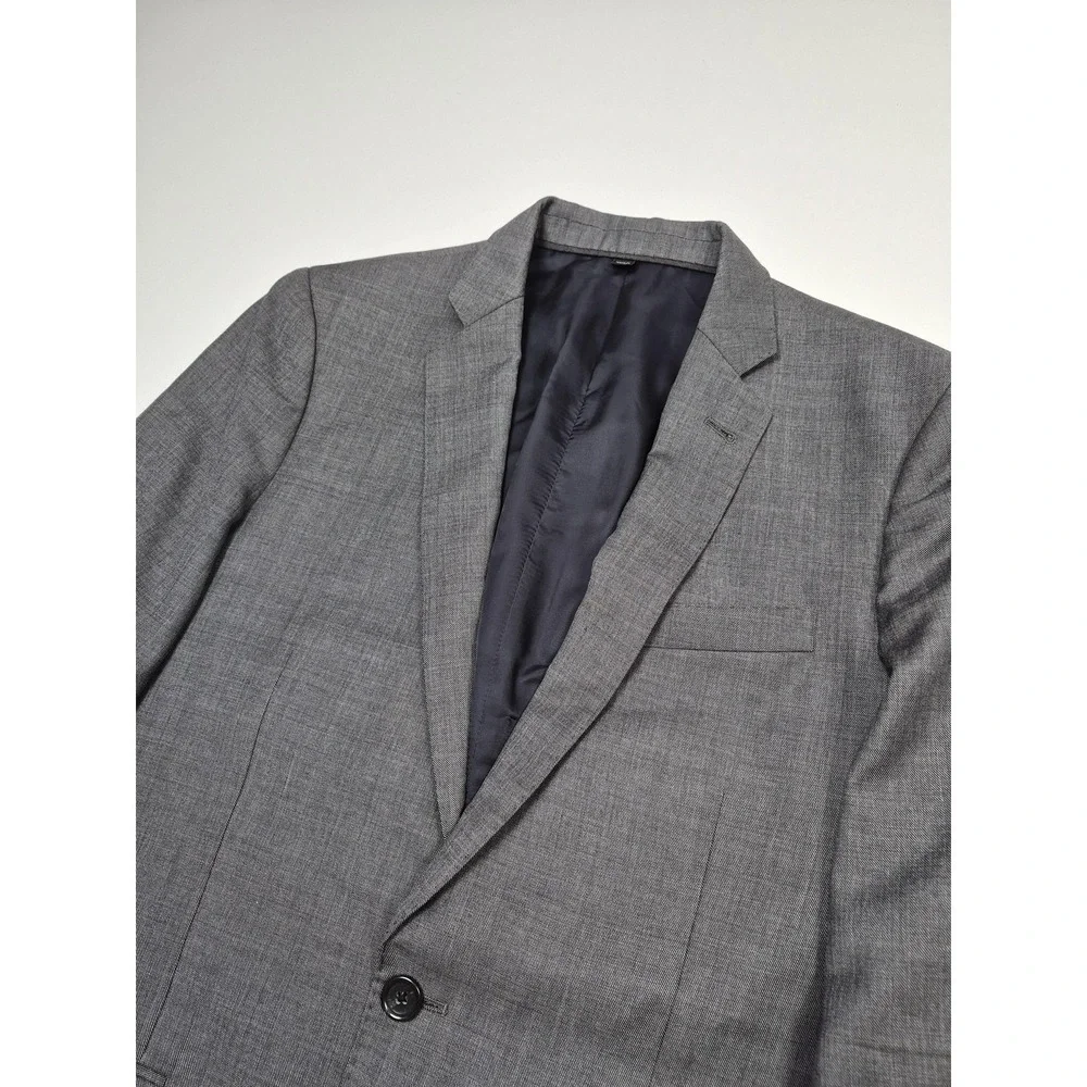 J.Crew Suit Jacket Mens 38R Gray Wool Ludlow Tollegno 1900 2 Button Slim Fit